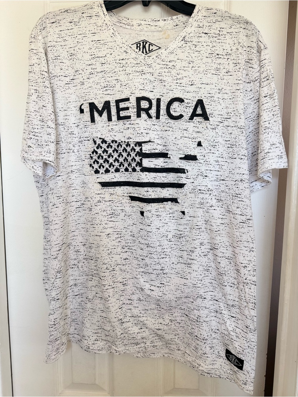 'MERICA Short-Sleeve Graphic Tee - White Heather